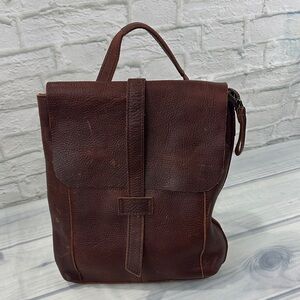 Duluth Trading Co Dark Brown Leather Backpack